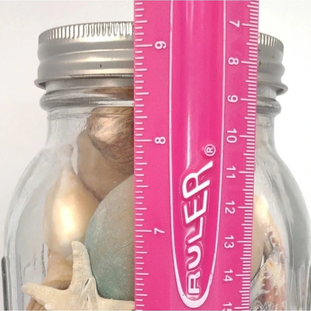 Seashell Jar Artisian Starfish Beachy Tones Coastal Aesthetic - Picture 8 of 12